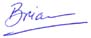 Brian Lord's Sign Off Signature